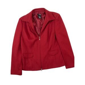 East 5th Red Quilted Jacket Women’s Size 12 Large Zip-Up Coat